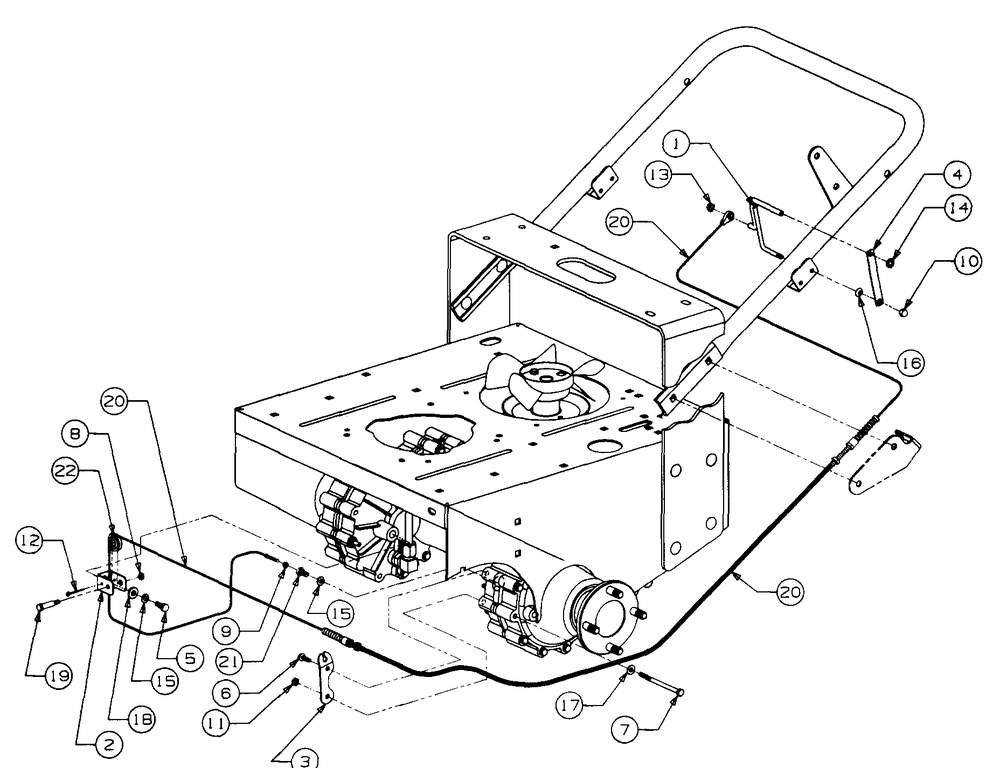 Transmission Manual Release Cable Diagram and Parts List for 4815F-PRO 556C465M100 Cub Cadet Lawn Mower